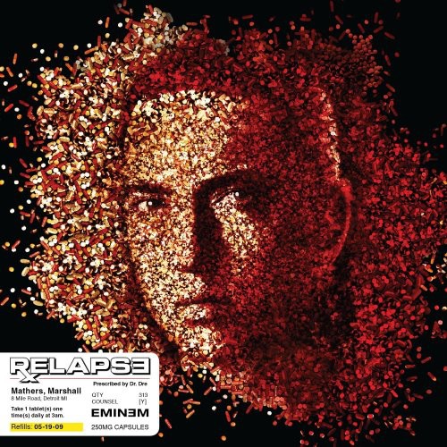 the album cover for Eminem - Relapse