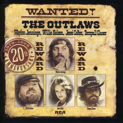 the album cover for Waylon Jennings - Wanted: The Outlaws