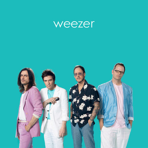 the album cover for Weezer - Weezer (teal Album)