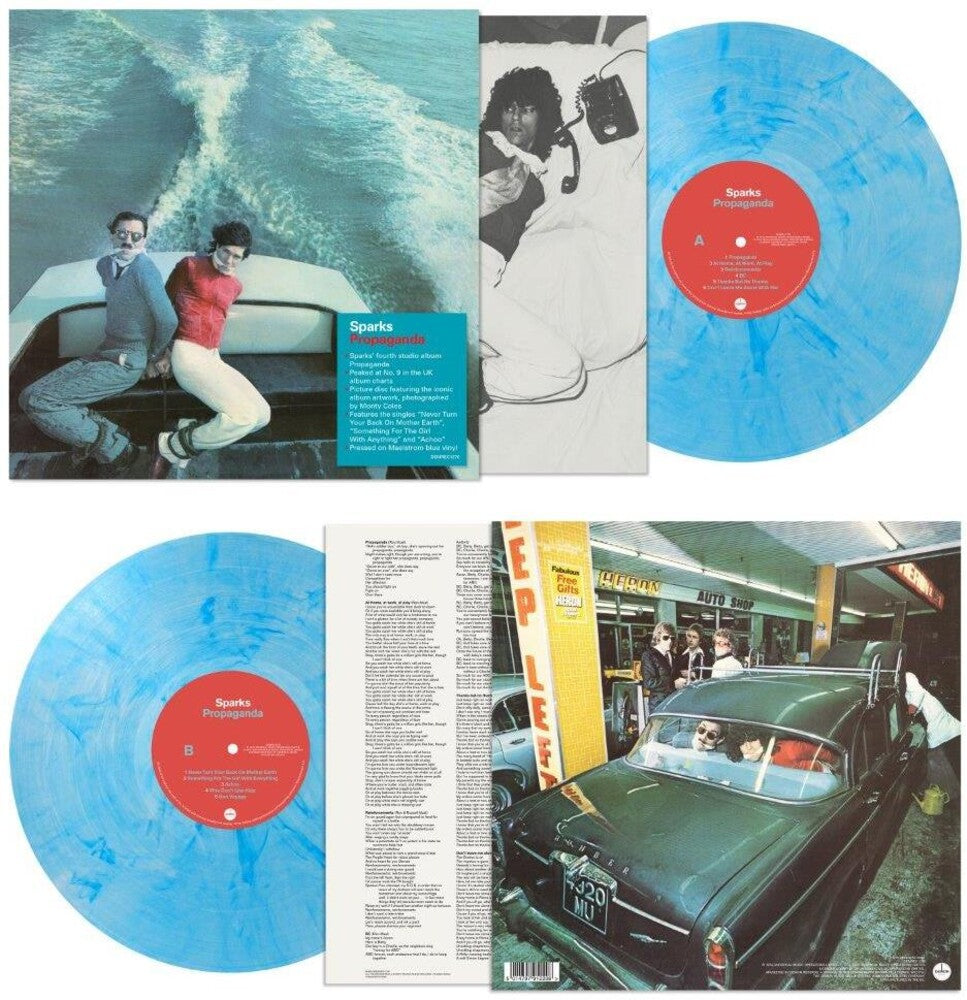 the album cover for Sparks - Propaganda - 50th Anniversary 140gm Blue Vinyl