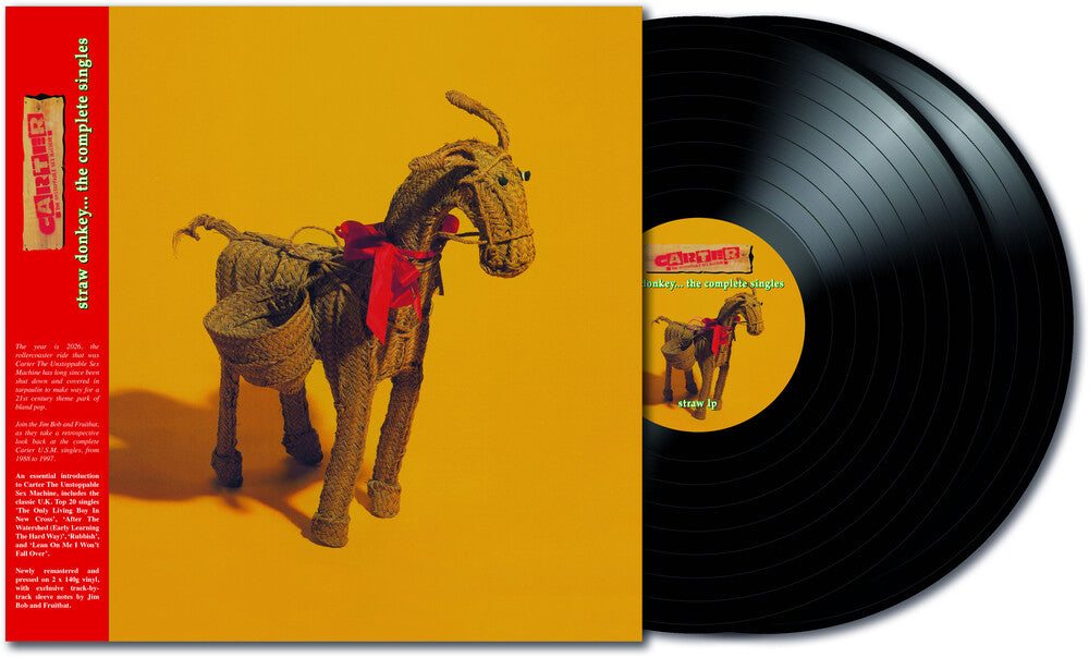 the album cover for Carter The Unstoppable Sex Machine - Straw Donkey - The Complete Singles