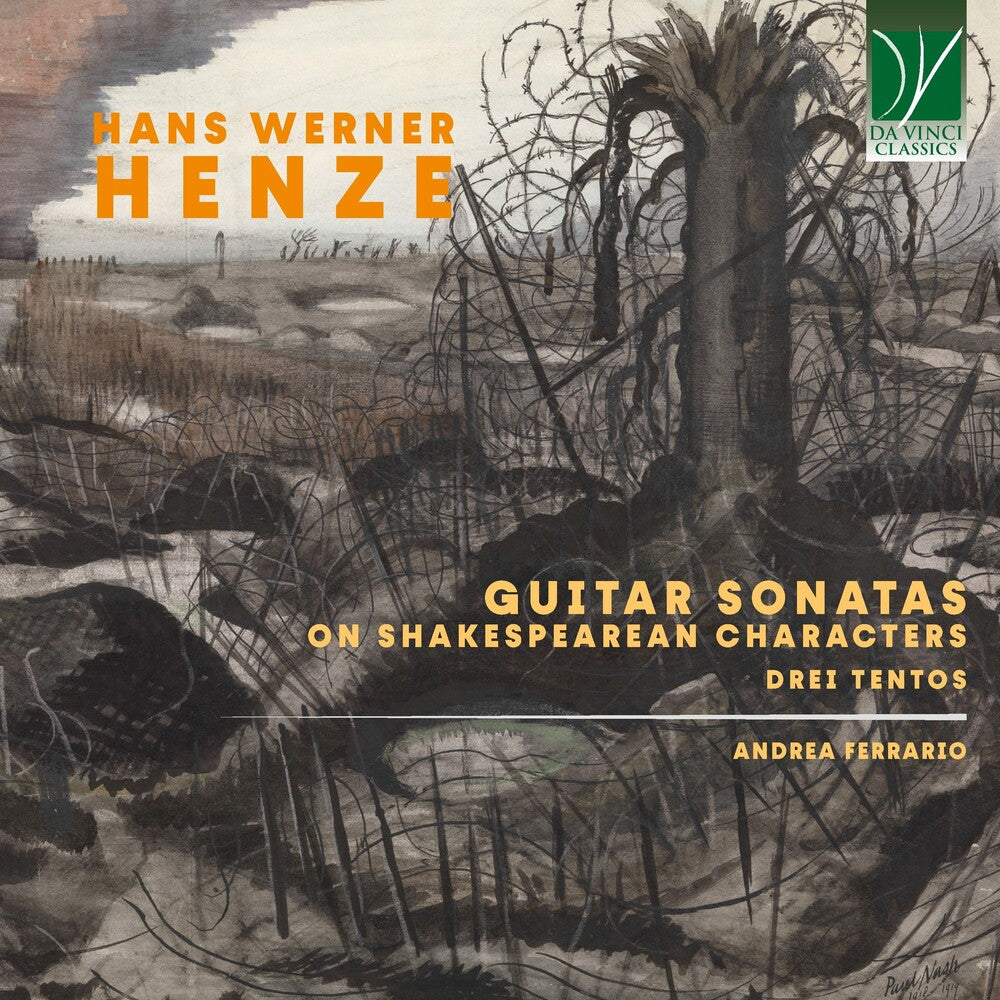 the album cover for Andrea Ferrario - Hans Werner Henze: Sonatas on Shakespearean Characters, Drei Tentos