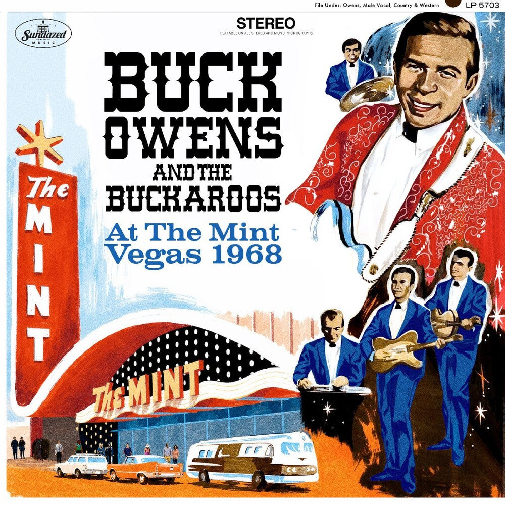 the album cover for Buck Owens & The Buckaroos - At The Mint: Vegas 1968