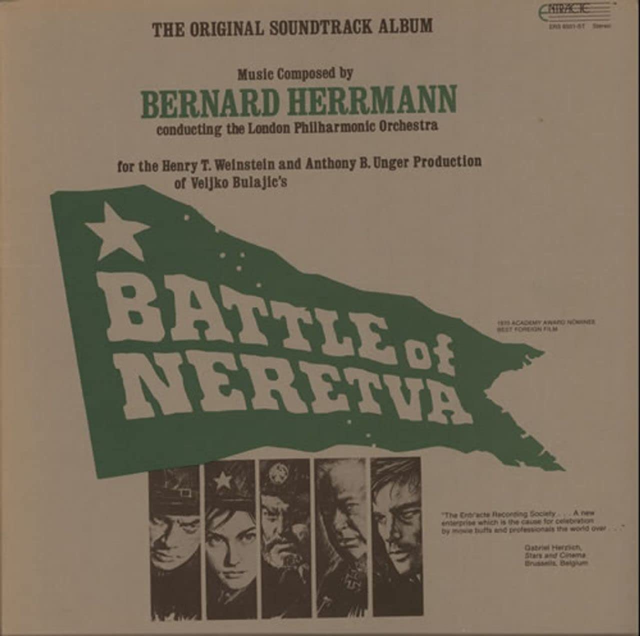 Bernard Herrmann, London Philharmonic Orchestra – Battle Of Neretva (Original Soundtrack Recording) LP