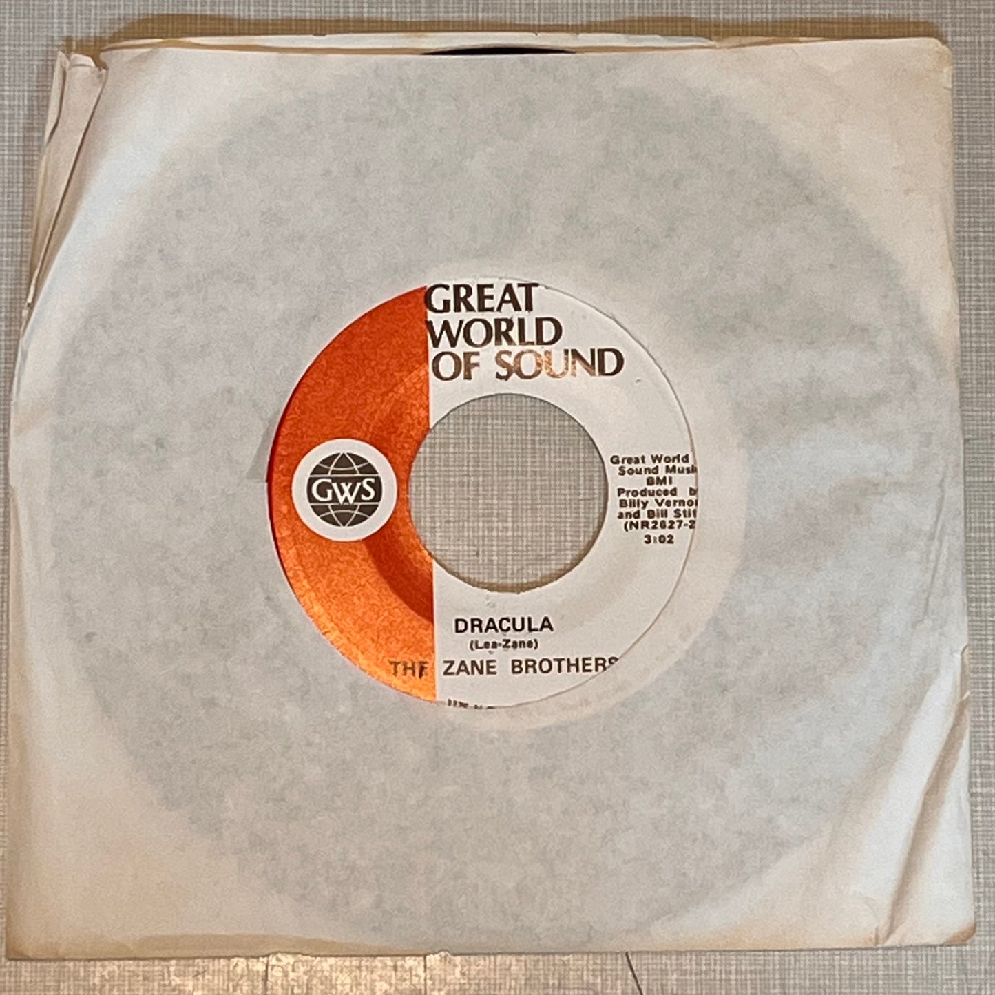 Zane Brothers - Lights Of Macon / Dracula 7"