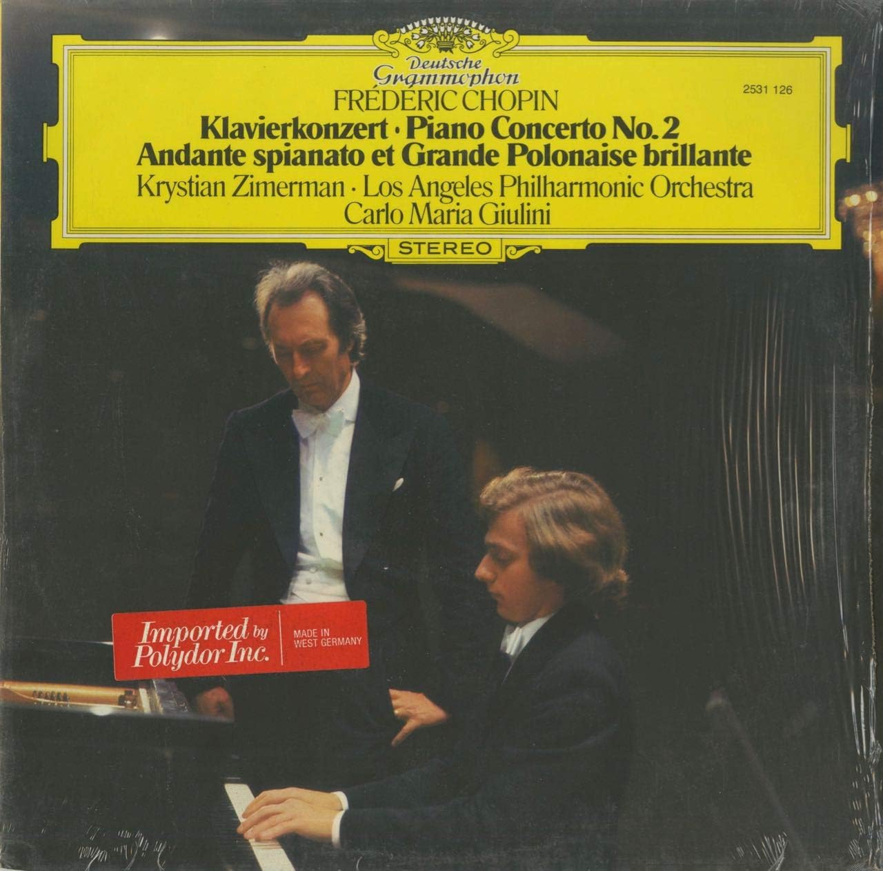 Frédéric Chopin, Krystian Zimerman, Los Angeles Philharmonic Orchestra, Carlo Maria Giulini – Klavierkonzert. Piano Concerto No. 2, Andante Spianato Et Grande Polonaise Brillante LP