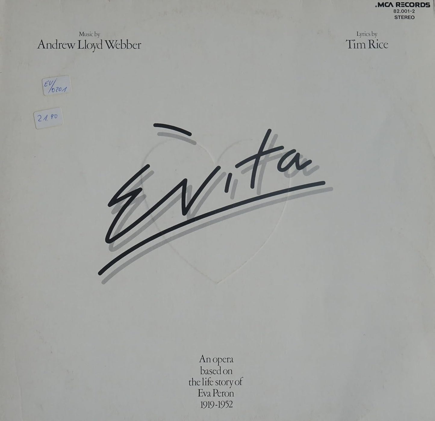 Andrew Lloyd Webber & Tim Rice - Evita 2LP