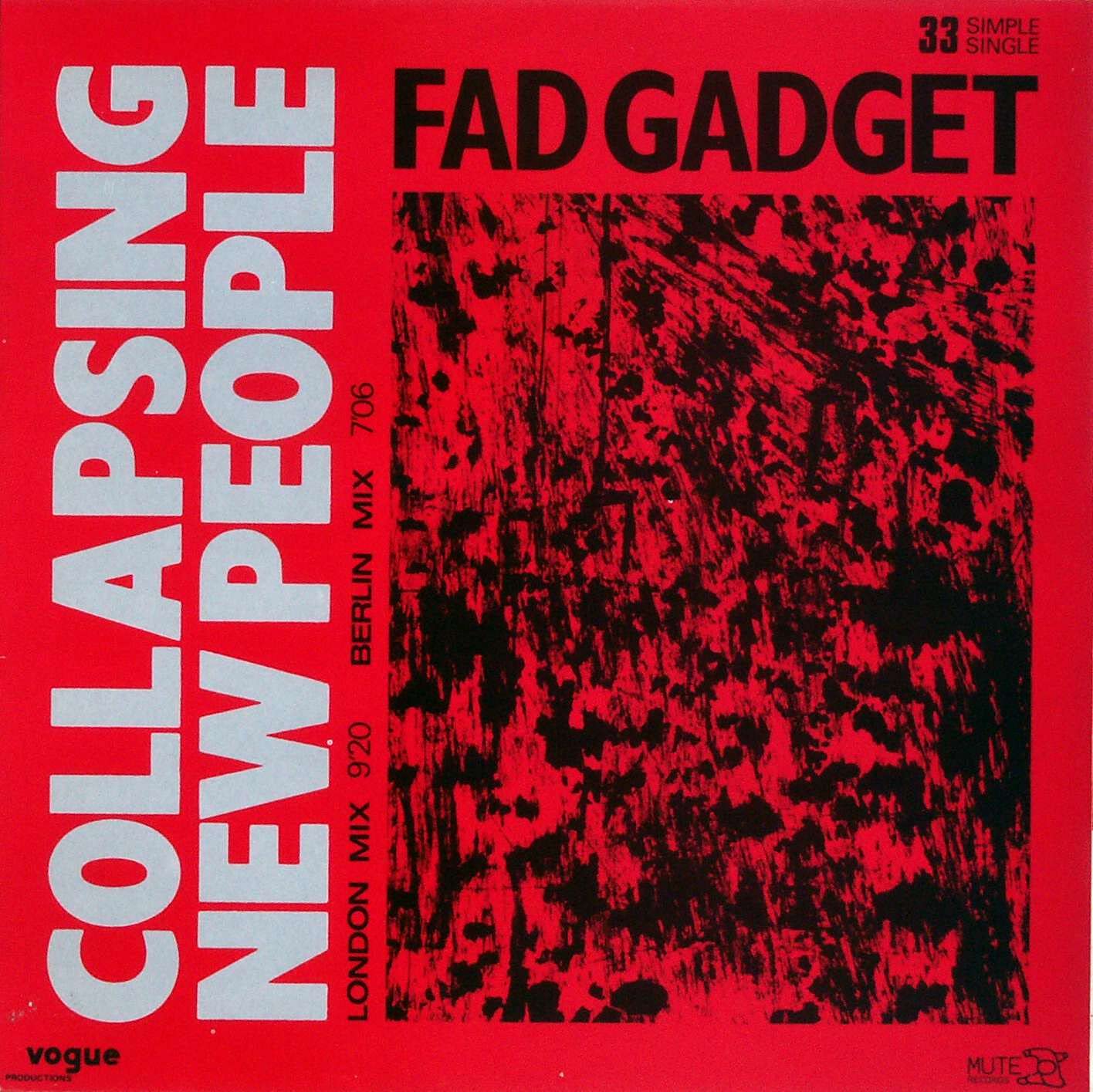Fad Gadget - Collapsing New People 12"