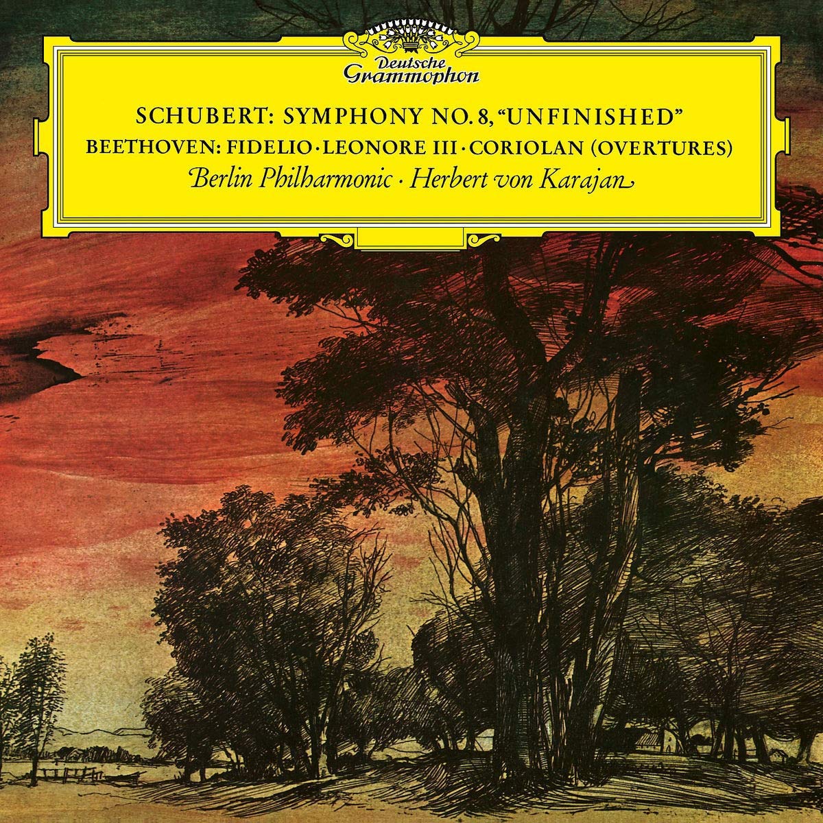 Schubert / Beethoven - Berlin Philharmonic - Symphony No. 8 / Overtures LP