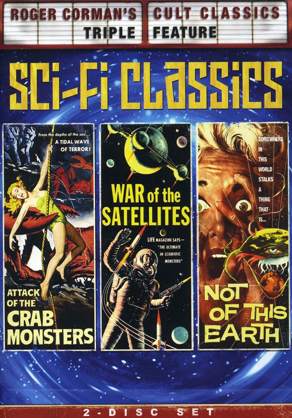 Roger Corman's Cult Classics Triple Feature (Attack of the Crab Monsters / War of the Satellites / Not of This Earth)
