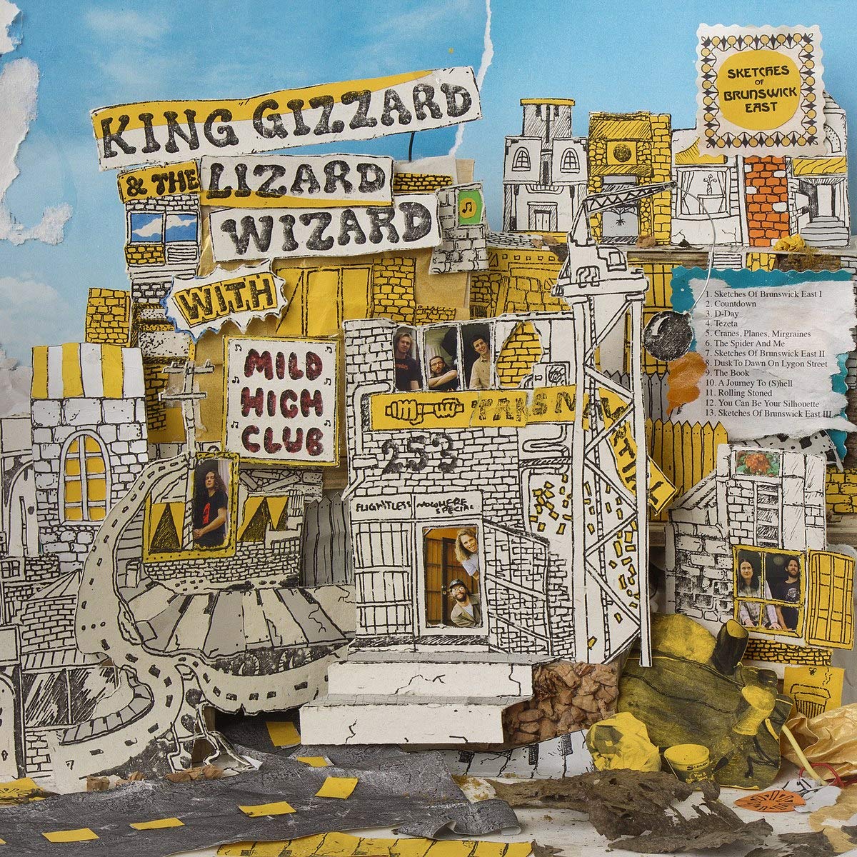 King Gizzard & The Lizard Wizard With Mild High Club – Sketches Of Brunswick East (Yellow With Blue Splatter ) LP