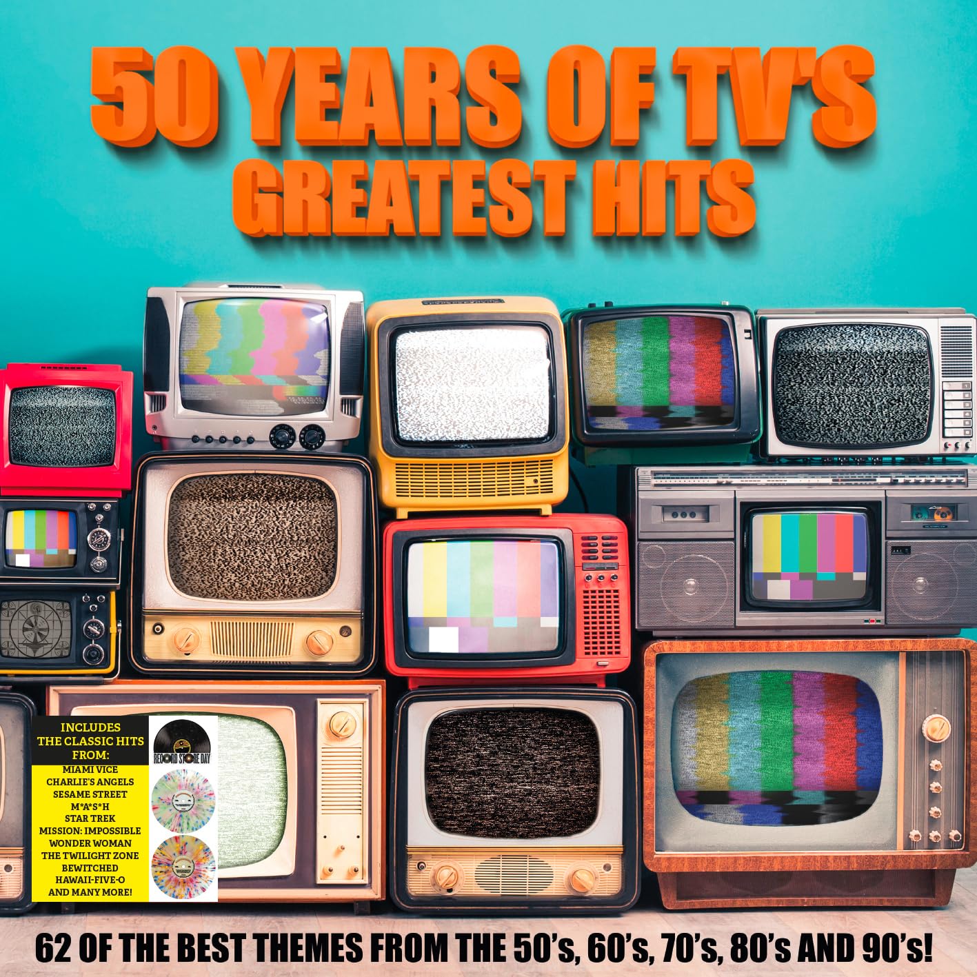 Various – 50 Years Of TV's Greatest Hits (Splatter) 2LP