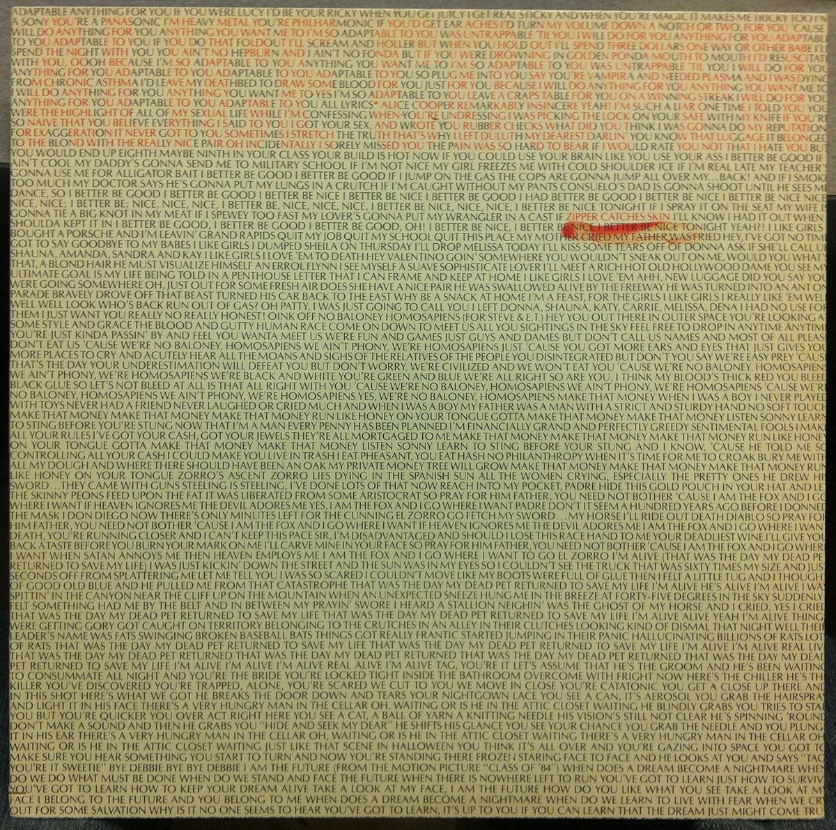 Alice Cooper – Zipper Catches Skin LP