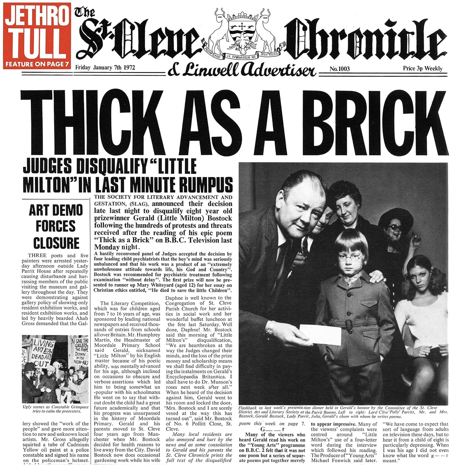 Jethro Tull - Thick as a Brick LP (2022 Reissue)