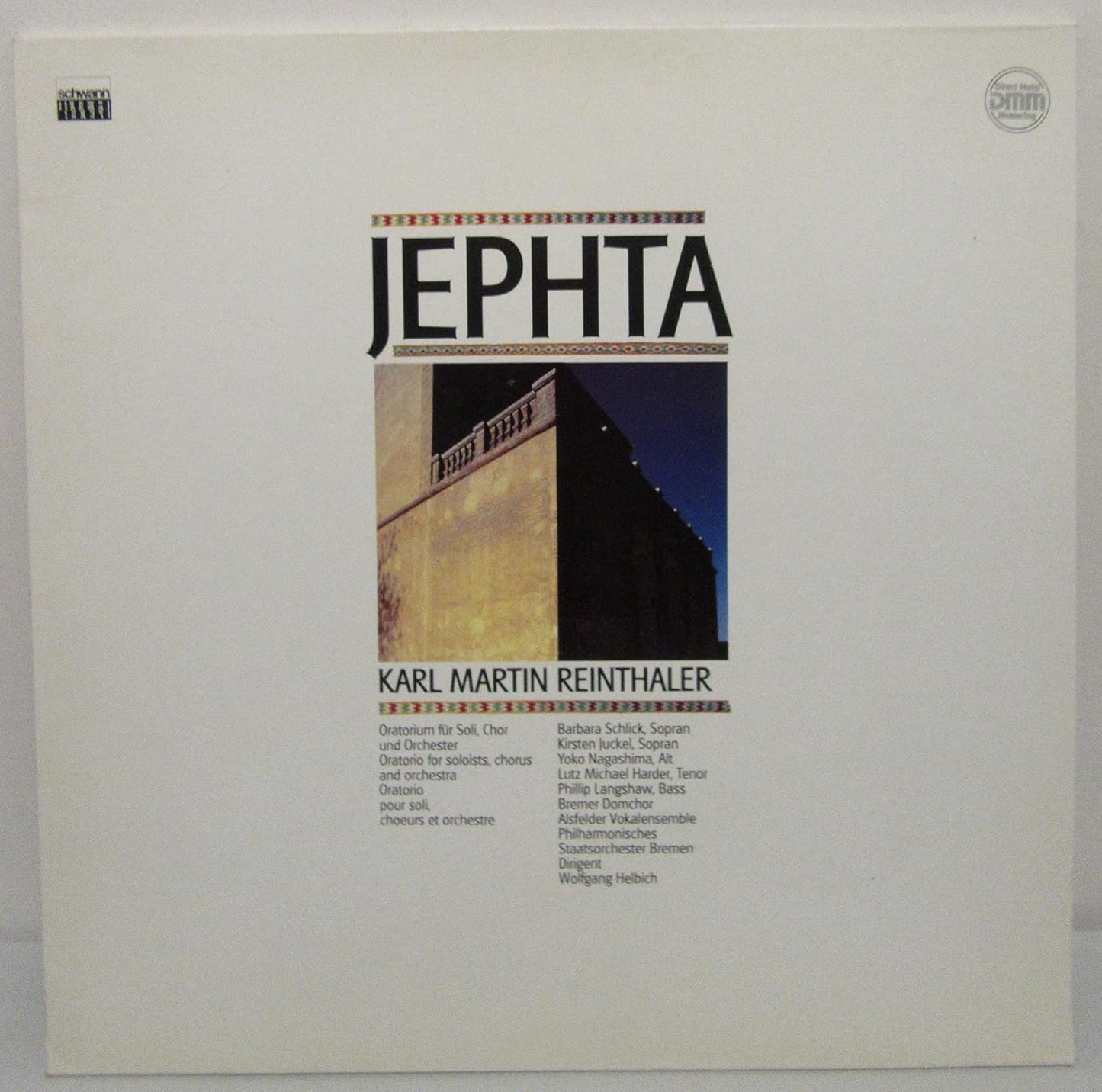 Karl Martin Reinthaler - Jephta 2LP