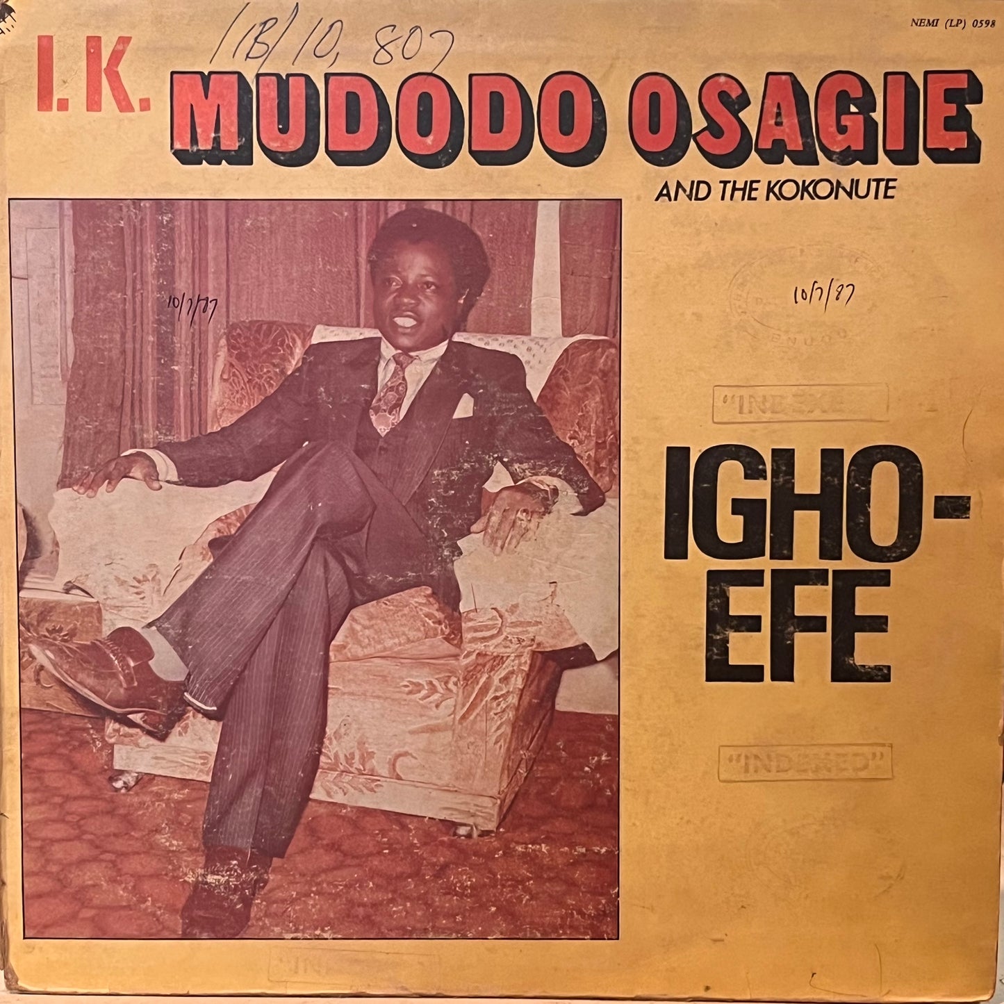 I. K. Mudodo Osagie And The Kokonute - Igho - Efe LP