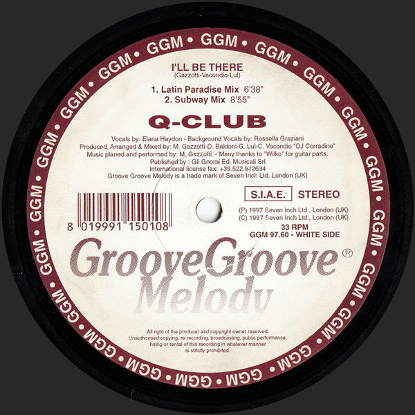 Q-Club - I'll Be There 12"