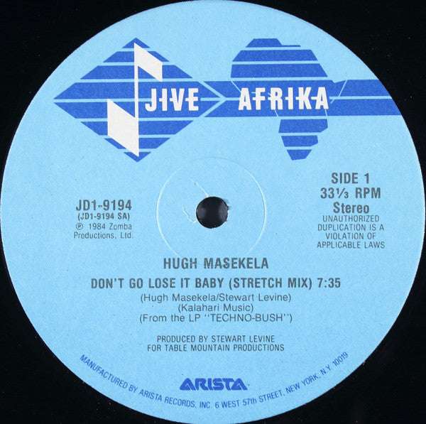 Hugh Masekela - Don't Go Lose It Baby 12"
