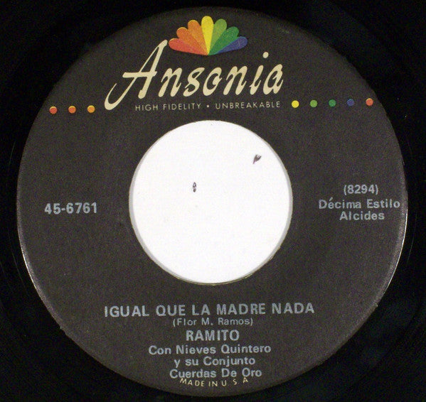 Ramito - Igual Que La Madre Nada 7"