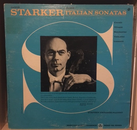 Janos Starker, Stephen Swedish - Plays Italian Sonatas LP