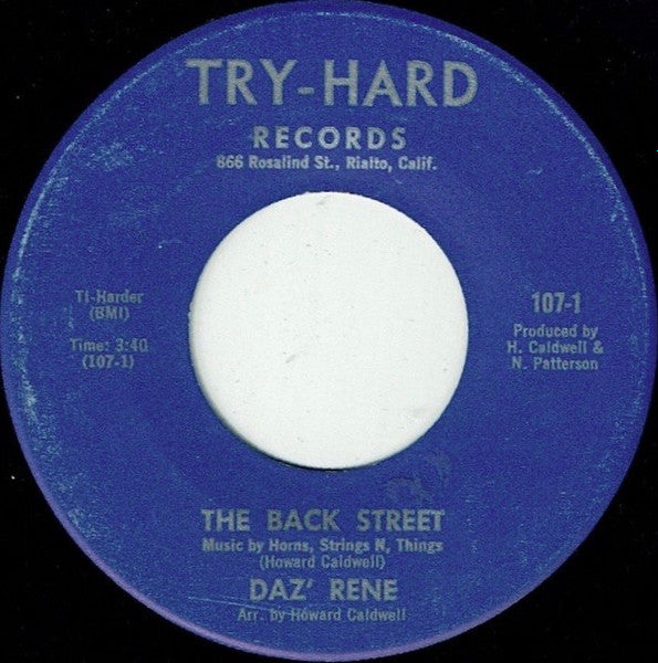 Daz' Rene – The Back Street / Letter From My Darling 7"