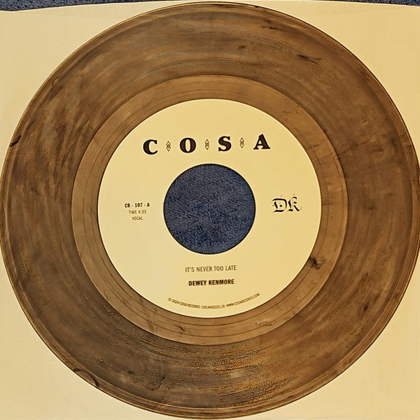 Dewey Kenmore - It's Never Too Late (Clear w/ Black Swirl)