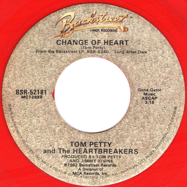 Tom Petty - Change Of Heart / Heartbreakers Beach Party (Red vinyl) 7"
