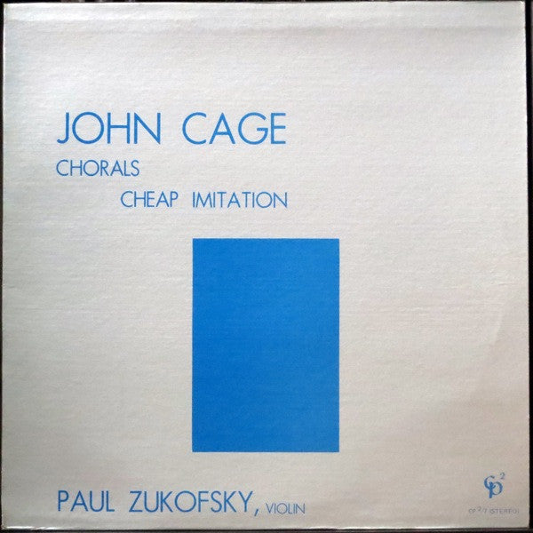 John Cage - Chorals / Cheap Imitation LP