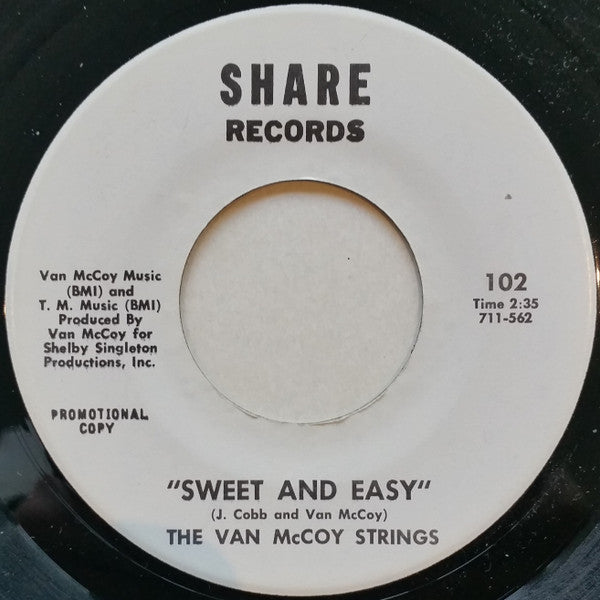 The Van McCoy Strings – Sweet And Easy (Promo) 7"