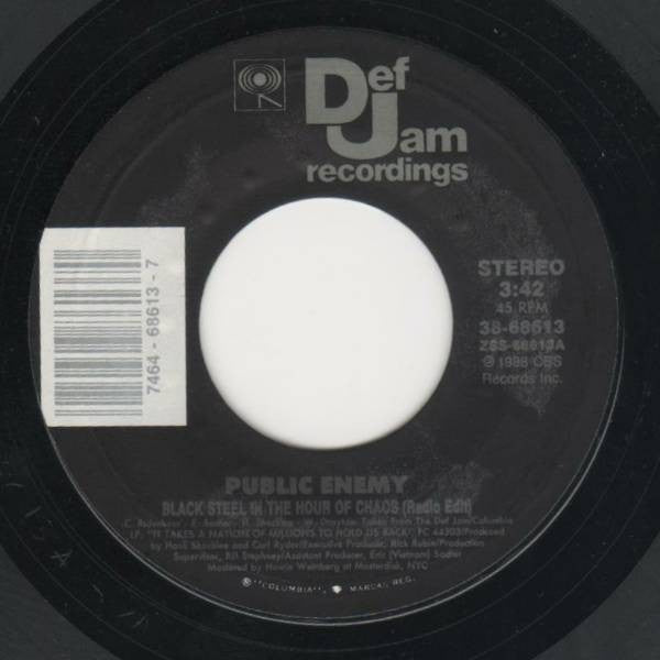 Public Enemy – Black Steel In The Hour Of Chaos 7"