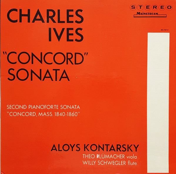 Ives / Aloys Kontarsky - "Concord" Sonata (Blue label) LP