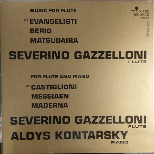 Severino Gazzelloni & Aloys Kontarsky - Music For Solo Flute / Music For Flute And Piano LP