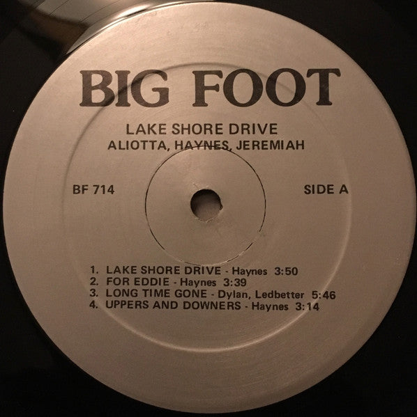 Aliotta Haynes Jeremiah - Lake Shore Drive LP