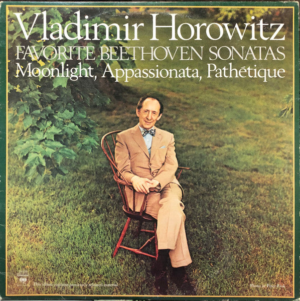 Beethoven / Vladimir Horowitz - Favorite Beethoven Sonatas (Moonlight Sonata) LP