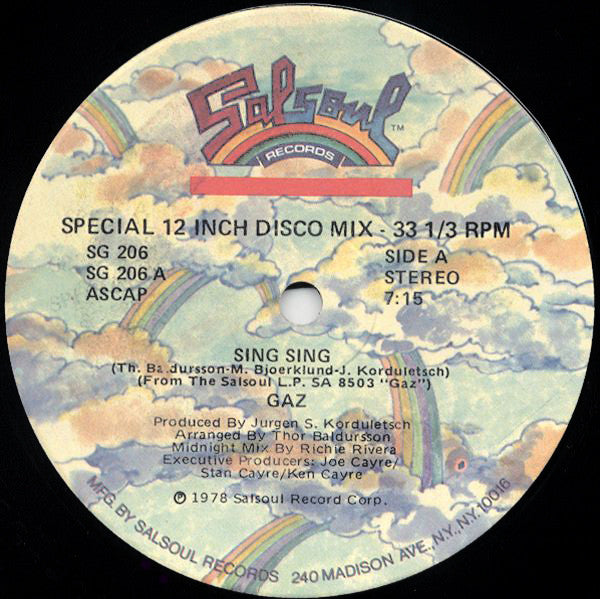 Gaz – Sing Sing 12"