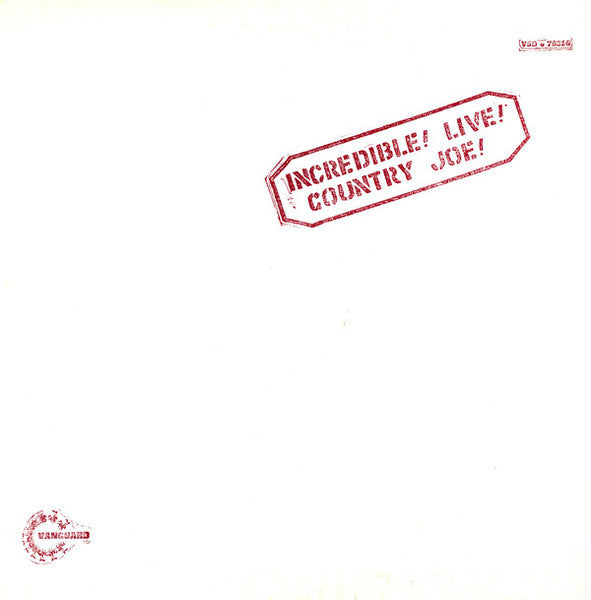 Country Joe McDonald - Incredible ! Live ! LP