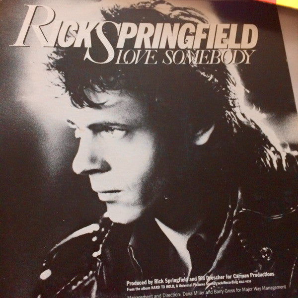 Rick Springfield – Love Somebody 12"