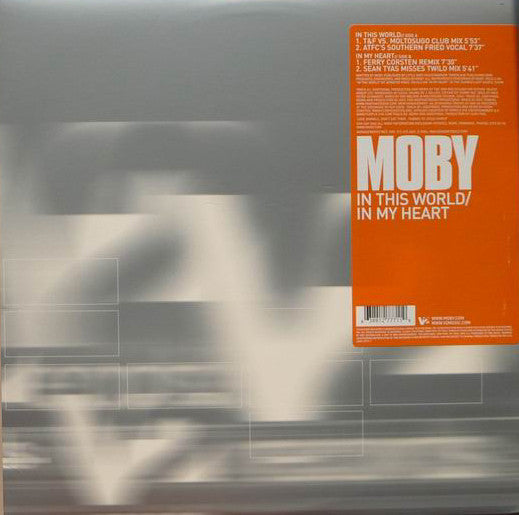 Moby – In This World / In My Heart 12"