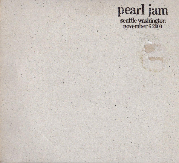Pearl Jam – Seattle, Washington - November 6, 2000 CD
