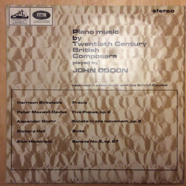 John Ogdon – Piano Music By Twentieth Century British Composers LP