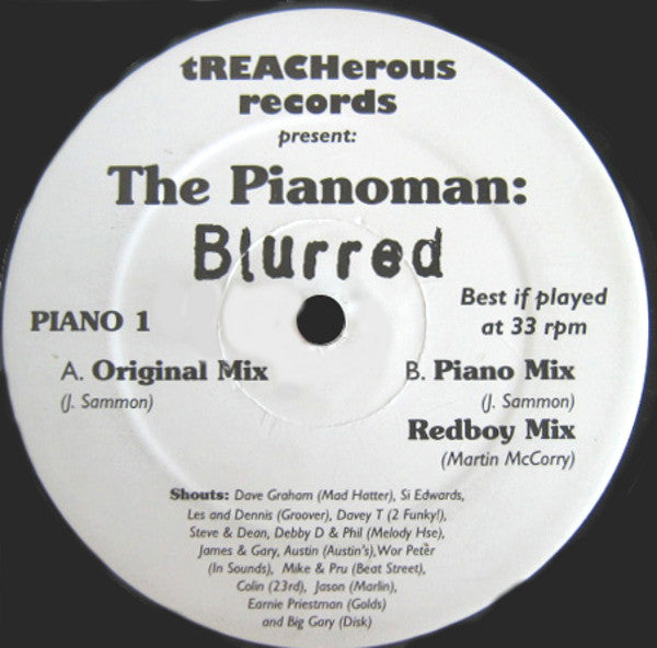 The Pianoman – Blurred 12"