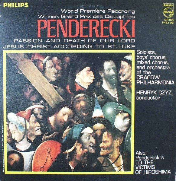 Penderecki – Passion And Death Of Our Lord Jesus Christ According To St. Luke / To The Victims Of Hiroshima 2LP