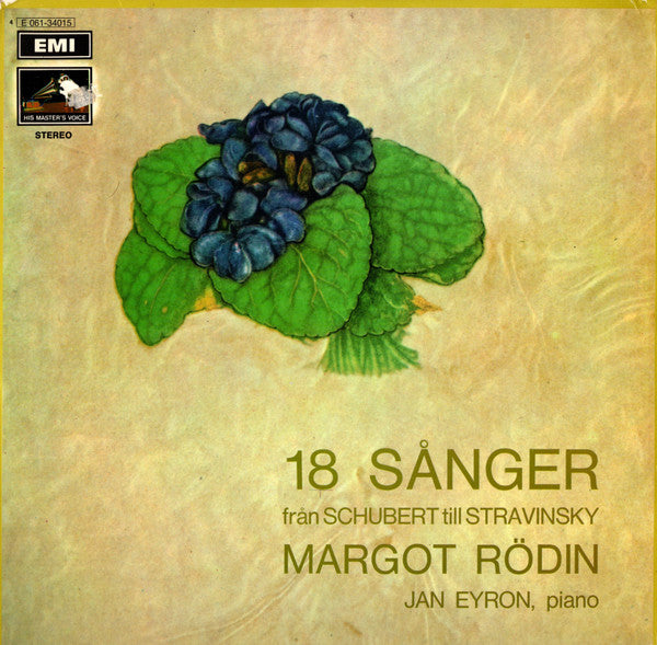 Margot Rödin – 18 Sånger Från Schubert Till Stravinsky LP
