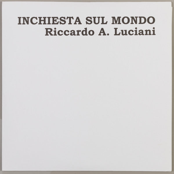 Riccardo A. Luciani – Inchiesta Sul Mondo 2LP