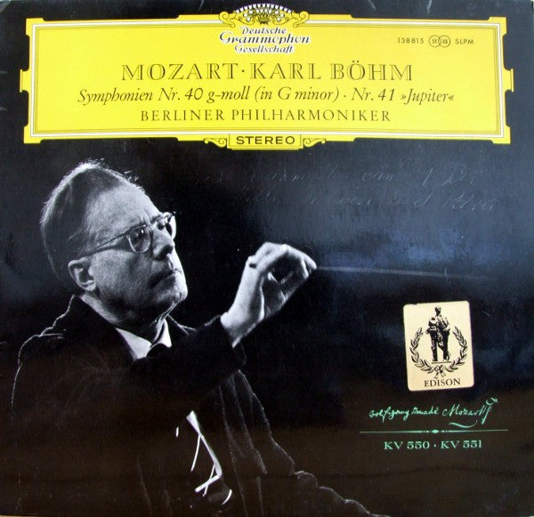 Mozart · Karl Böhm, Berliner Philharmoniker – Symphonien Nr. 40 G-Moll (In G Minor) Nr. 41 Jupiter LP