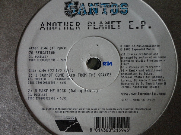 Santos – Another Planet 12"