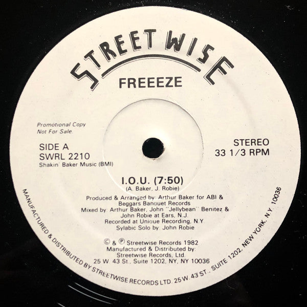 Freeeze – I.O.U. 12"
