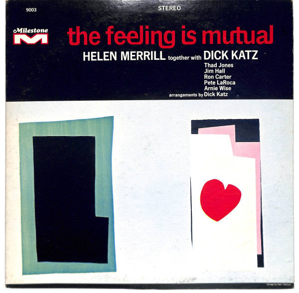 Helen Merrill Together With Dick Katz – The Feeling Is Mutual LP