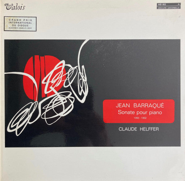 Jean Barraqué / Claude Helffer - Sonate Pour Piano LP