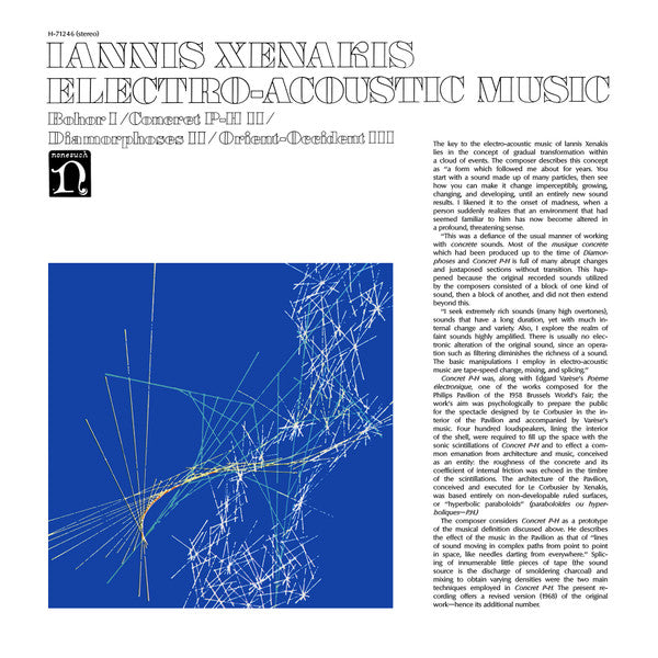 Iannis Xenakis – Electro-Acoustic Music LP